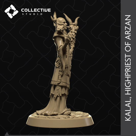 Kalal, Highpriest of Arzan | Tabletop Gaming Mini or Display Figure | Collective Studio
