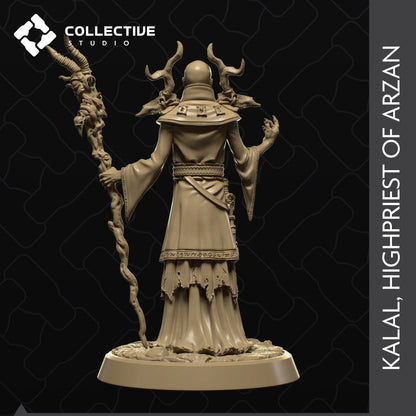 Kalal, Highpriest of Arzan | Tabletop Gaming Mini or Display Figure | Collective Studio