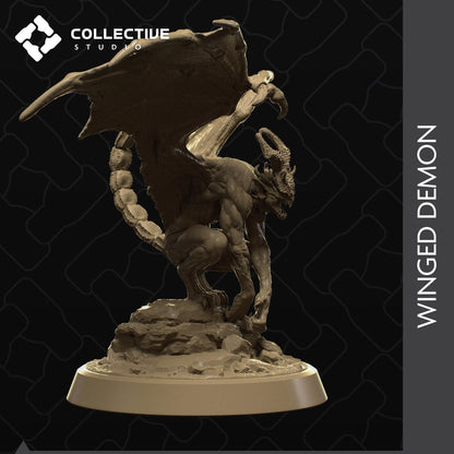 Winged Demon, Monster | Tabletop Gaming Mini or Display Figure | Collective Studio