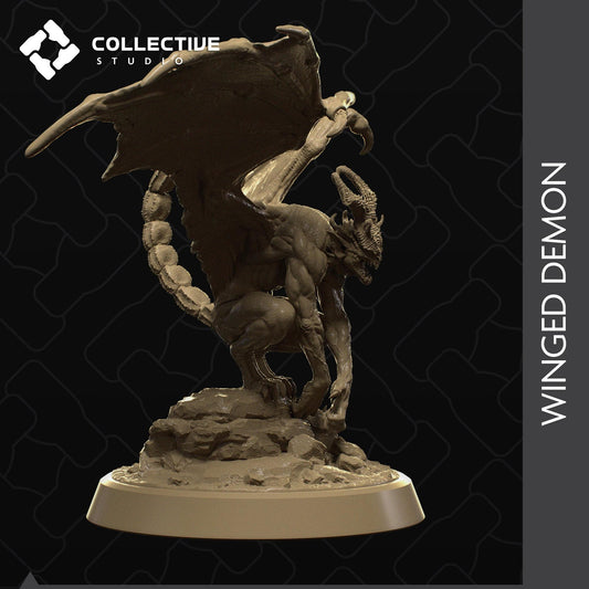 Winged Demon, Monster | Tabletop Gaming Mini or Display Figure | Collective Studio