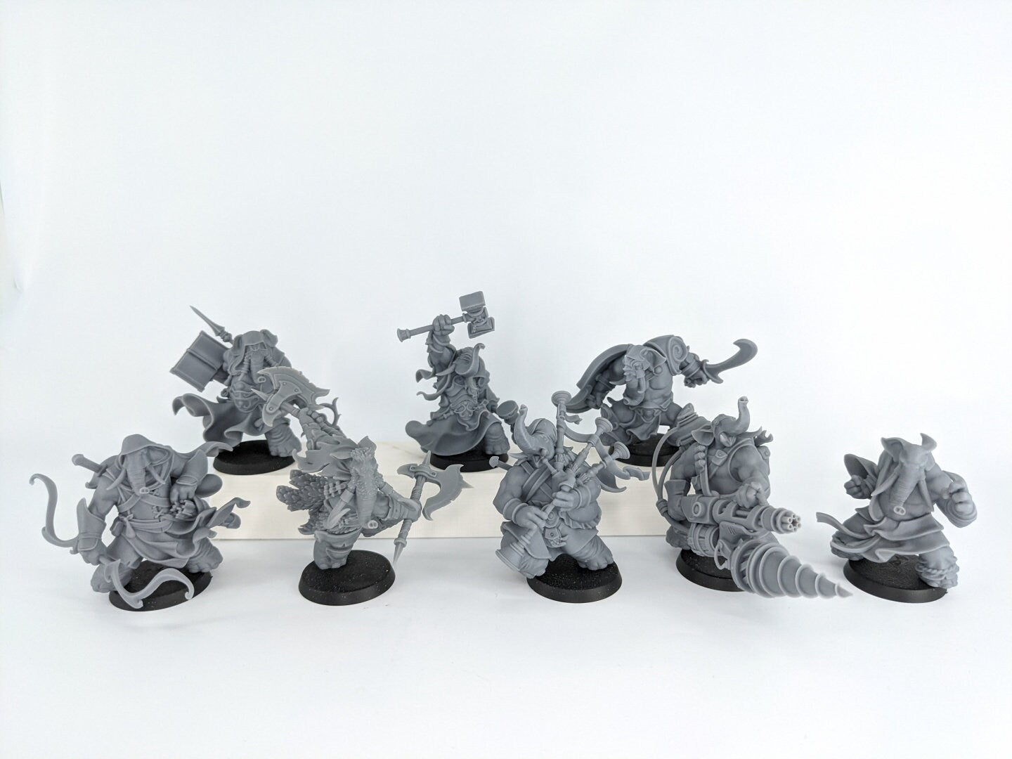 Loxodons | TABLETOP SCALE | D&D Miniature | Manuel Boria | Unpainted, Unplated Resin 8k