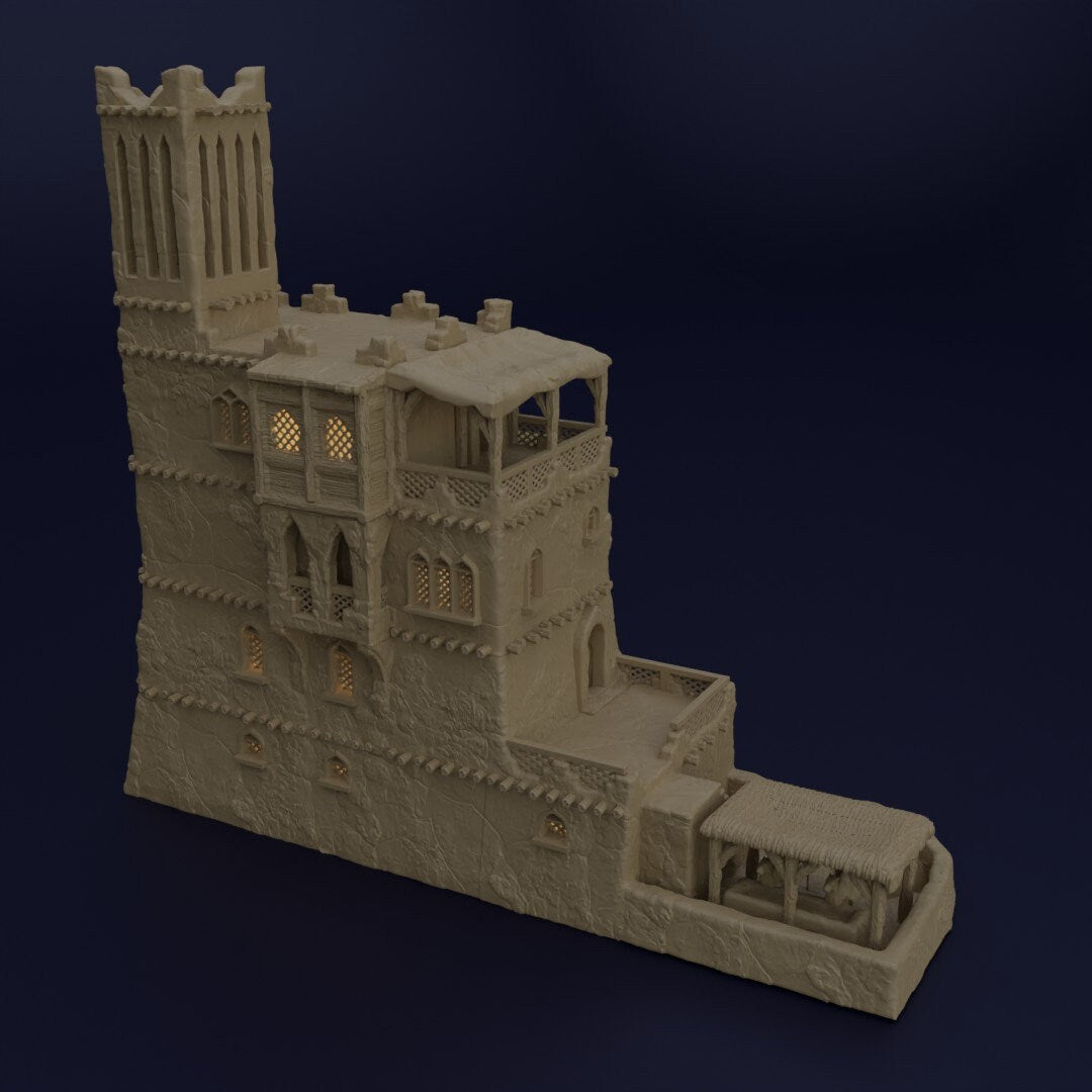 Desert Inn | D&D TTRPG Playable 3D Printed Building Terrain Scenery | MiniatureLand