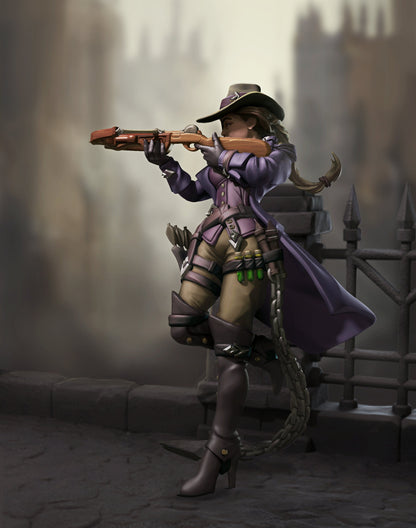 Dana Hunter | TTRPG Miniature | Great Grimoire | Unpainted, Unplated Resin 8k