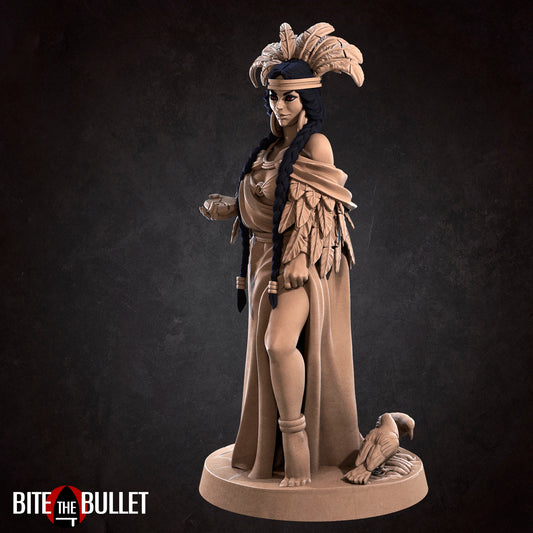 Tribal Witch Princess, Agnes | TABLETOP SCALE | TTRPG Miniature | Bite the Bullet | Unpainted, Unplated Resin 8k