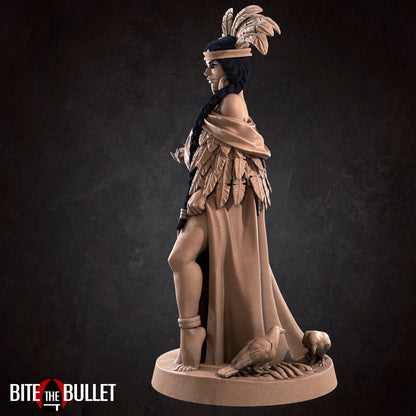 Tribal Witch Princess, Agnes | TABLETOP SCALE | TTRPG Miniature | Bite the Bullet | Unpainted, Unplated Resin 8k