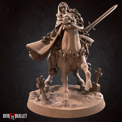 Battle Sisters Cavalry | D&D TTRPG Miniature | Bite the Bullet