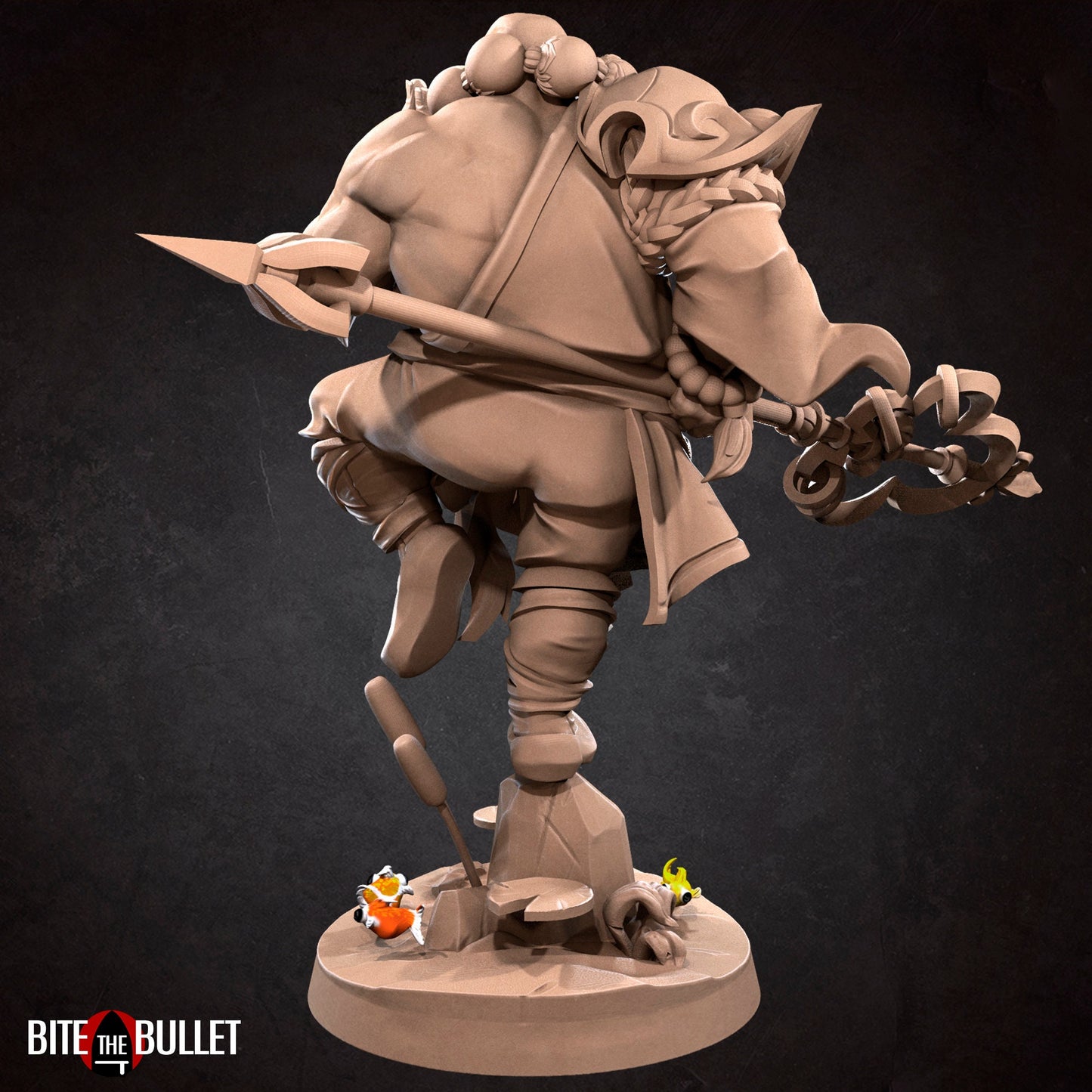Human Monk, Bob Salot | TABLETOP SCALE | D&D TTRPG Miniature | Bite the Bullet | Unpainted, Unplated Resin 8k