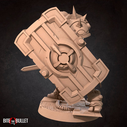 Warforged Warrior | TABLETOP SCALE | D&D TTRPG Miniature | Bite the Bullet | Unpainted, Unplated Resin 8k