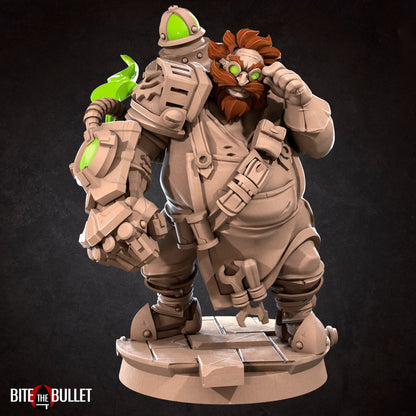 Dr. TNT, Artificer | Tabletop Scale | DnD TTRPG Miniature | Bite the Bullet