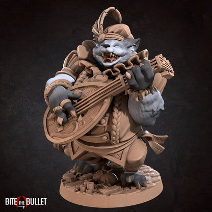 Foxfolk Bard | TABLETOP SCALE | D&D TTRPG Miniature | Bite the Bullet | Unpainted, Unplated Resin 8k
