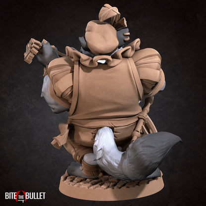 Foxfolk Bard | TABLETOP SCALE | D&D TTRPG Miniature | Bite the Bullet | Unpainted, Unplated Resin 8k
