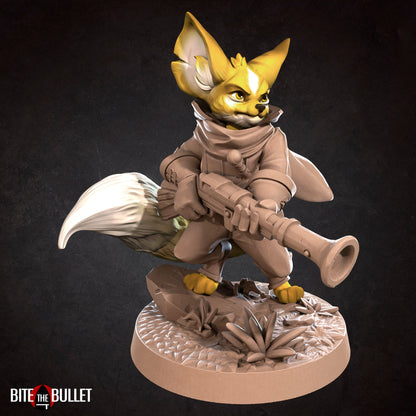 Foxfolk Hunter | TABLETOP SCALE | D&D TTRPG Miniature | Bite the Bullet | Unpainted, Unplated Resin 8k