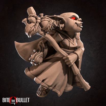 Goblin Wizard | TABLETOP SCALE | D&D TTRPG Miniature | Bite the Bullet