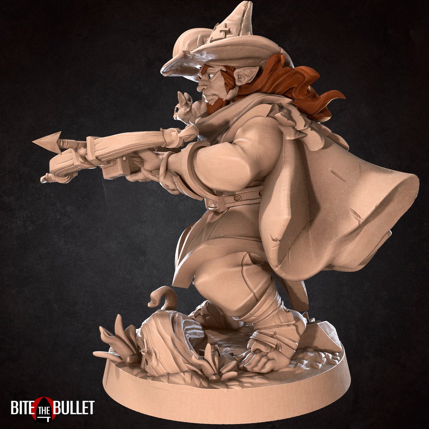 Halfling Ranger | TABLETOP SCALE | D&D TTRPG Miniature | Bite the Bullet | Unpainted, Unplated Resin 8k