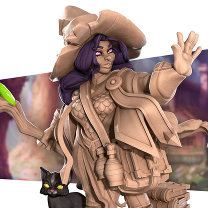 Halfling Wizard | TABLETOP SCALE | D&D TTRPG Miniature | Bite the Bullet | Unpainted, Unplated Resin 8k