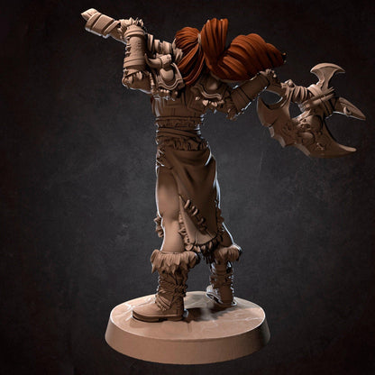 Irya Barbarian | TABLETOP SCALE | TTRPG Miniature | Bite the Bullet