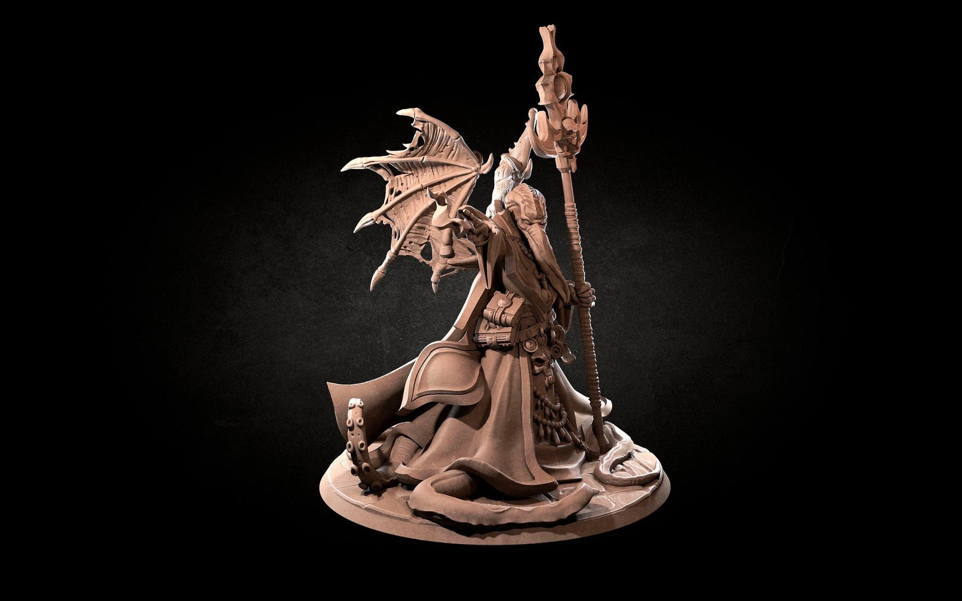 Kerioth, Cultist Leader Corrupted | TABLETOP SCALE | D&D TTRPG Miniature | Bite the Bullet | Unpainted, Unplated Resin 8k