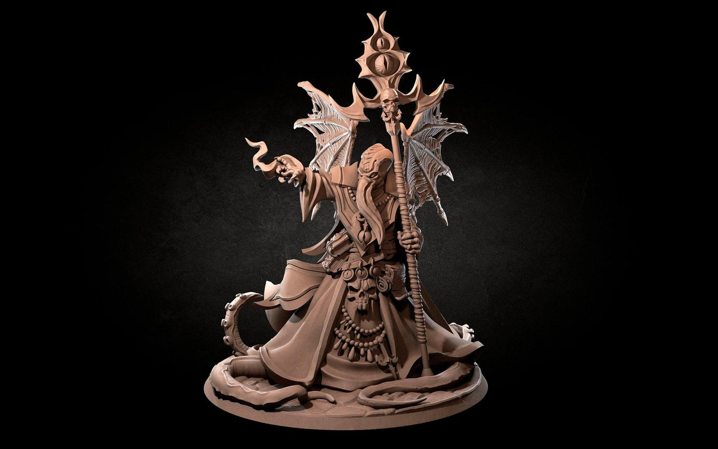 Kerioth, Cultist Leader Corrupted | TABLETOP SCALE | D&D TTRPG Miniature | Bite the Bullet | Unpainted, Unplated Resin 8k