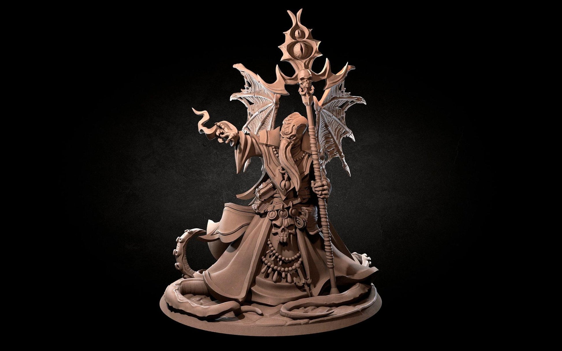 Kerioth, Cultist Leader Corrupted | TABLETOP SCALE | D&D TTRPG Miniature | Bite the Bullet | Unpainted, Unplated Resin 8k