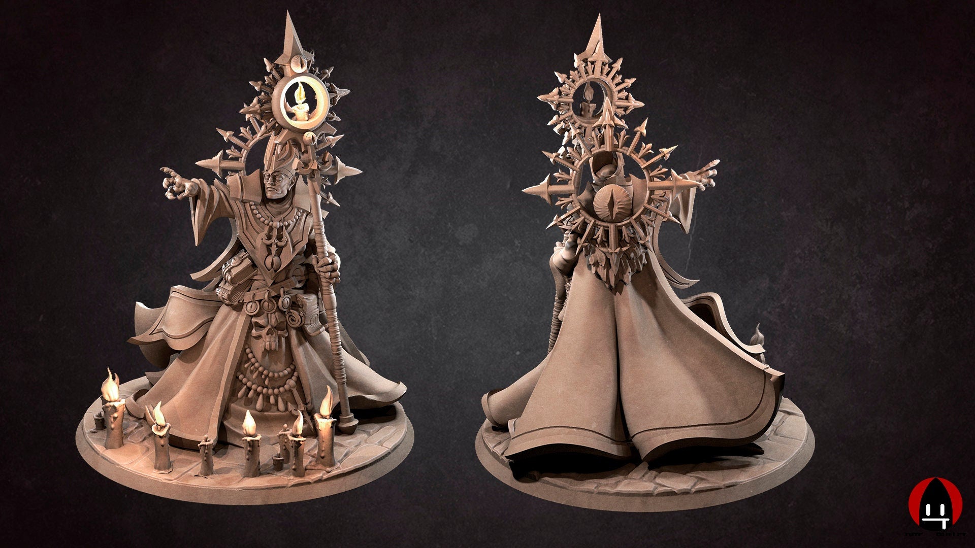 Kerioth, Cultist Leader Sanctified | TABLETOP SCALE | D&D TTRPG Miniature | Bite the Bullet | Unpainted, Unplated Resin 8k