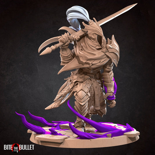 Bullet Dark Souls Fallen Knight | TABLETOP SCALE | D&D TTRPG Miniature | Bite the Bullet | Unpainted, Unplated Resin 8k