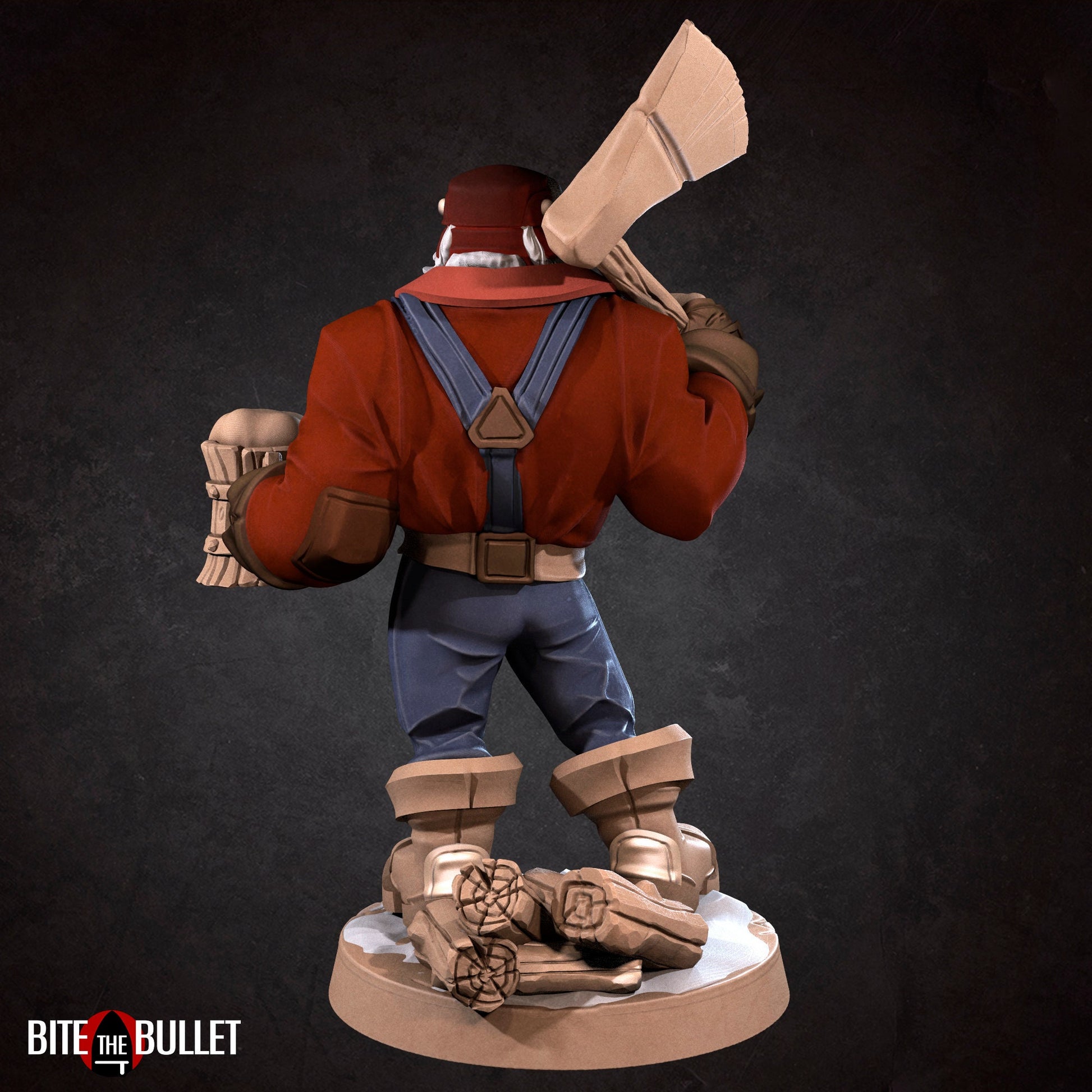 Lumberjack Klaus Santa Claus | TABLETOP SCALE | D&D TTRPG Miniature | Bite the Bullet | Unpainted, Unplated Resin 8k