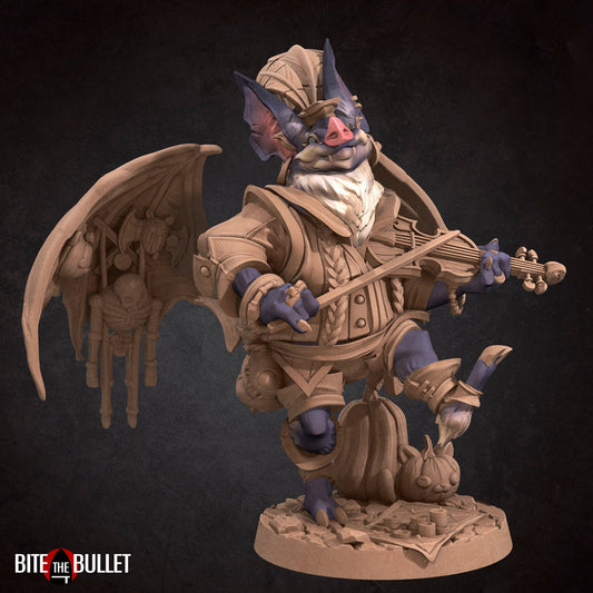 Marcia, Batfolk Puppeteer | TABLETOP SCALE | D&D TTRPG Miniature | Bite the Bullet | Unpainted, Unplated Resin 8k