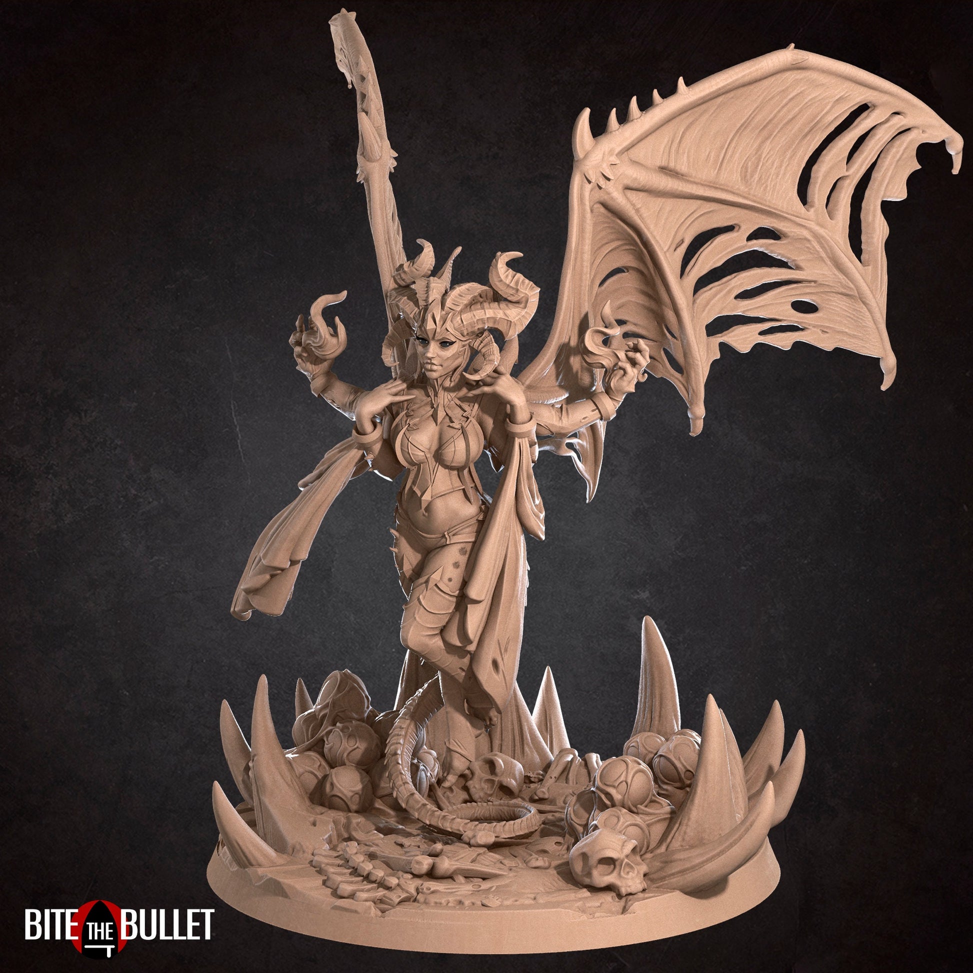 Marianne, Devil Fiend Female | TABLETOP SCALE | D&D TTRPG Miniature | Bite the Bullet