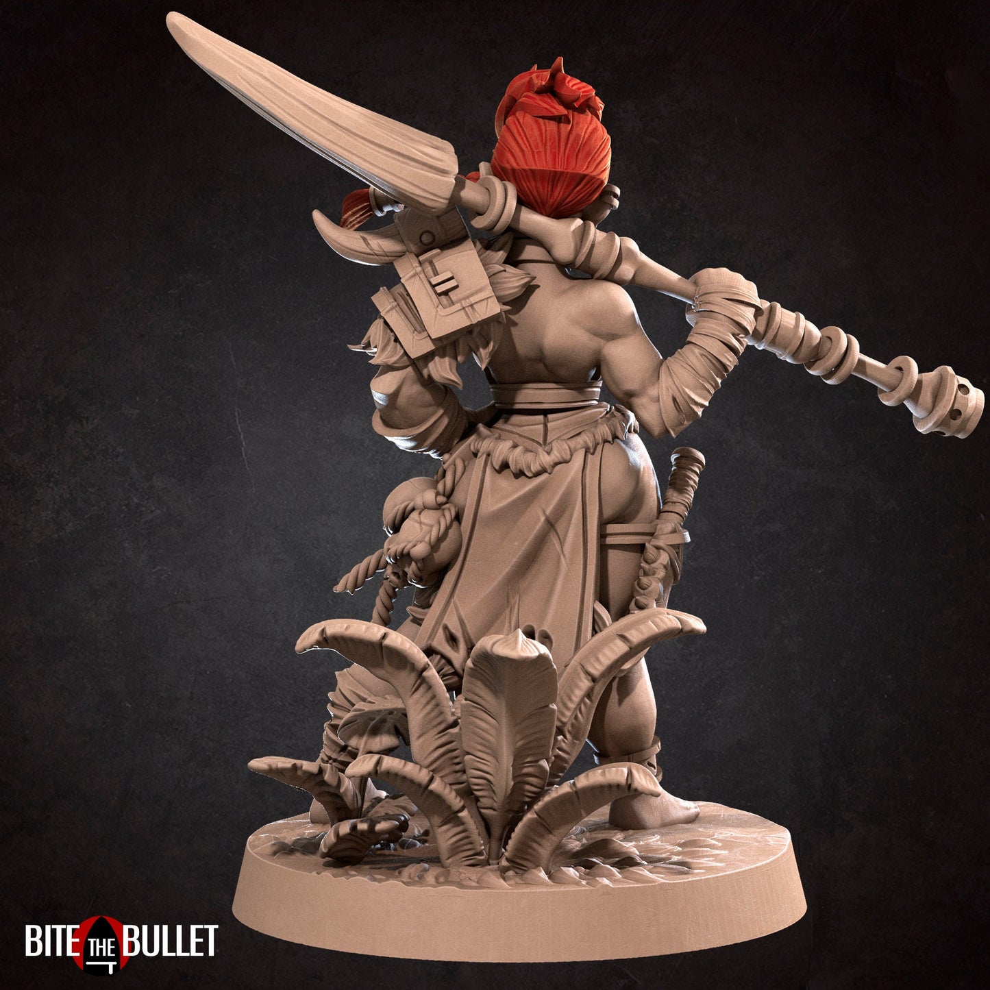 Olga and Volga, Dwarf Twin Sisters | TABLETOP SCALE | D&D TTRPG Miniature | Bite the Bullet | Unpainted, Unplated Resin 8k