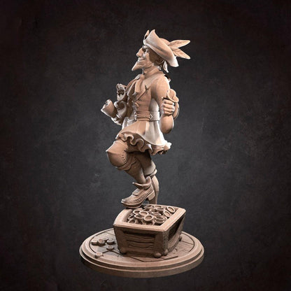 Pirate Dealer | TABLETOP SCALE | D&D TTRPG Miniature | Bite the Bullet | Unpainted, Unplated Resin 8k