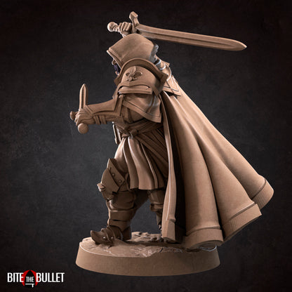 Human Battle Cleric, Robert | TABLETOP SCALE | D&D TTRPG Miniature | Bite the Bullet | Unpainted, Unplated Resin 8k