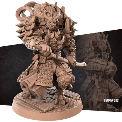 Asian Dragonborn, Ryuma | D&D TTRPG Miniature | Bite the Bullet