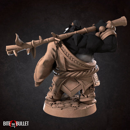 Sam, Dojo Master Panda Monk | TABLETOP SCALE | D&D TTRPG Miniature | Bite the Bullet | Unpainted, Unplated Resin 8k
