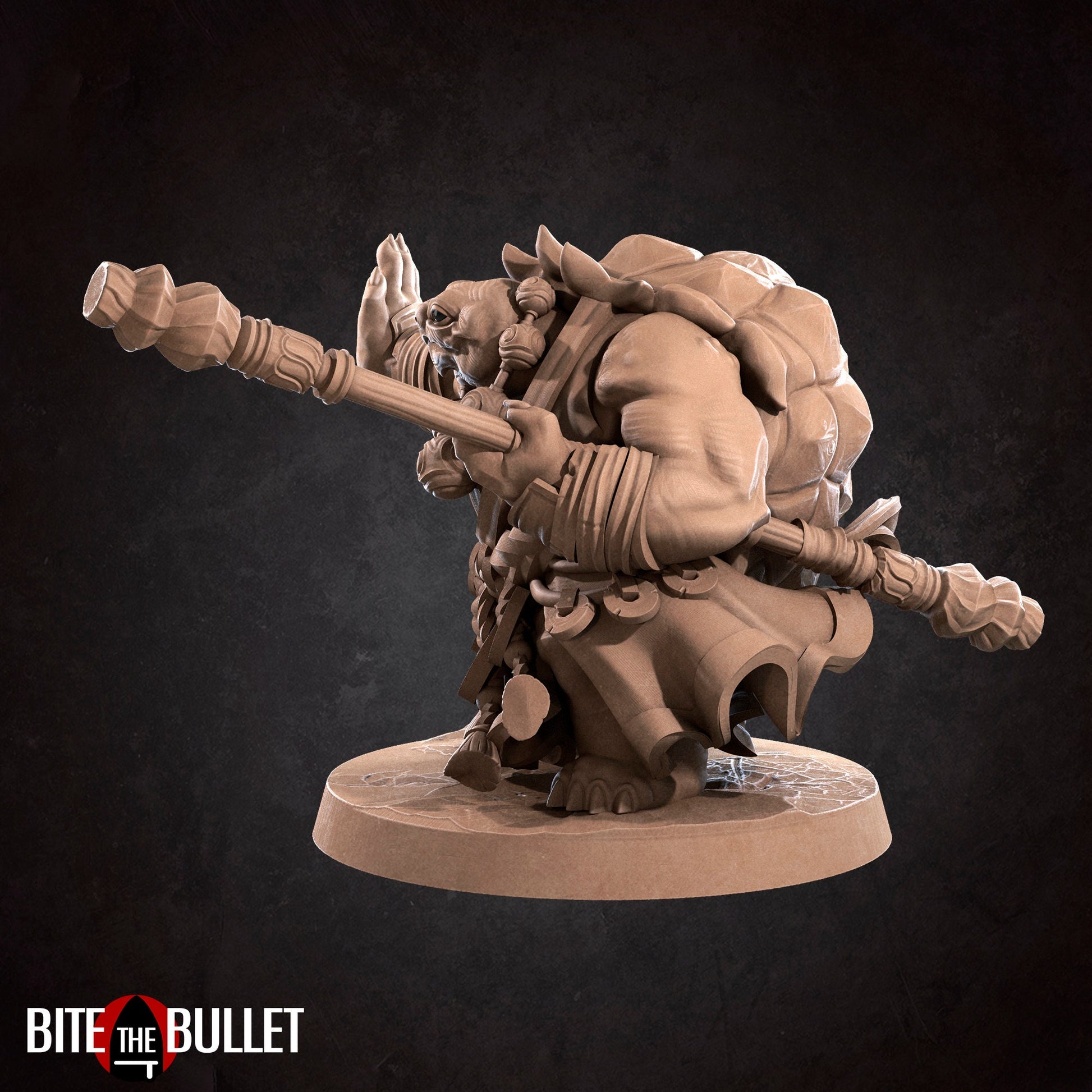 Tortle Monk | Tabletop Scale | DnD TTRPG Miniature | Bite the Bullet