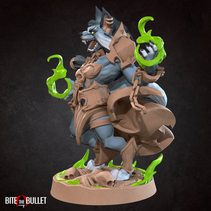 Werewolf Warlock | TABLETOP SCALE | D&D TTRPG Miniature | Bite the Bullet | Unpainted, Unplated Resin 8k