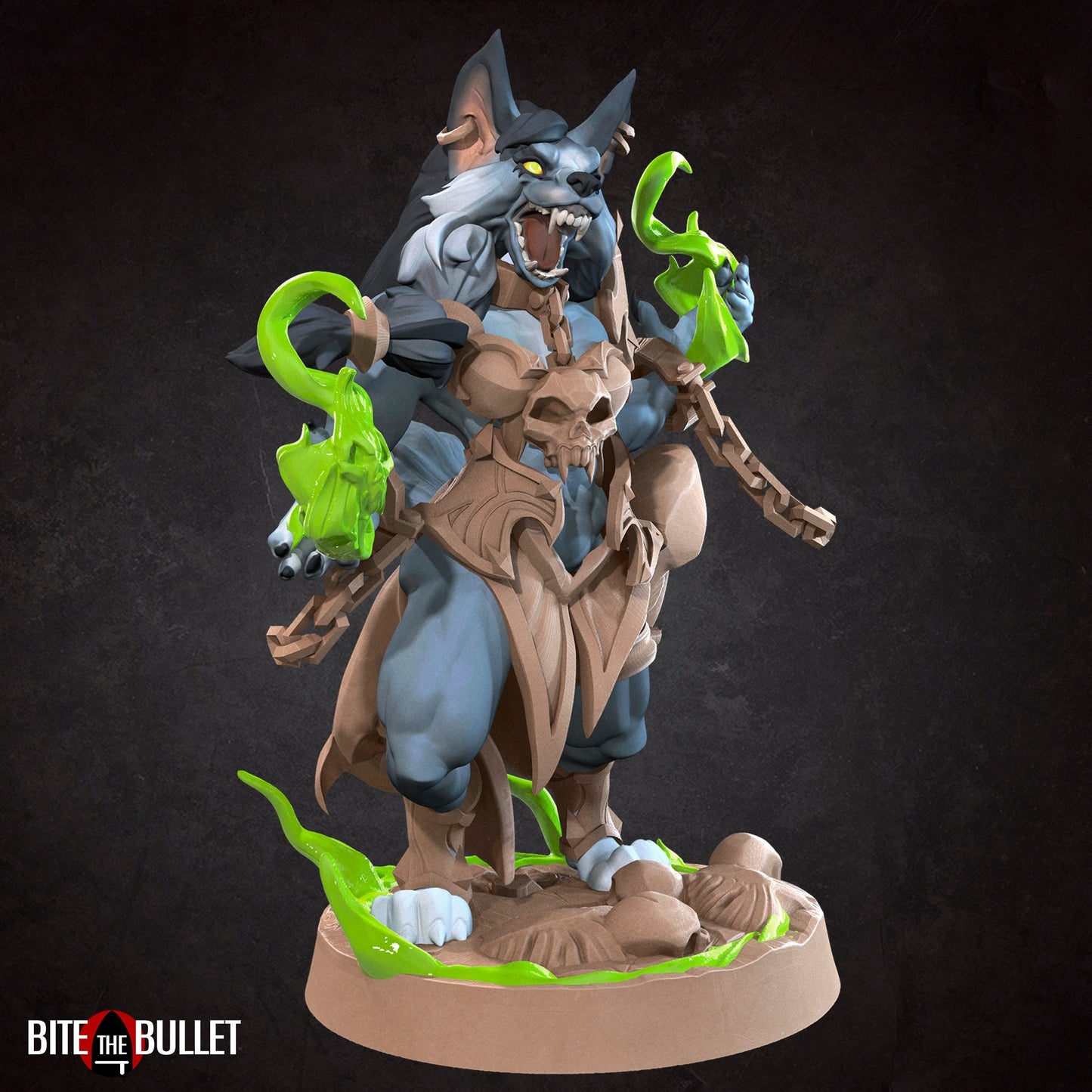 Werewolf Warlock | TABLETOP SCALE | D&D TTRPG Miniature | Bite the Bullet | Unpainted, Unplated Resin 8k