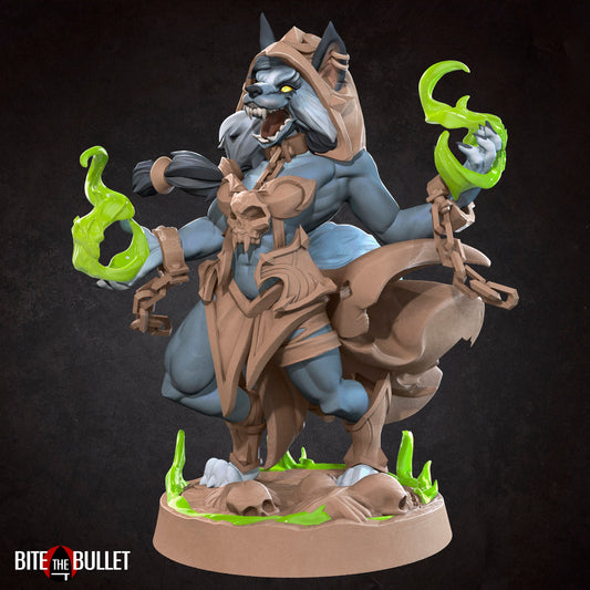 Werewolf Warlock | TABLETOP SCALE | D&D TTRPG Miniature | Bite the Bullet | Unpainted, Unplated Resin 8k