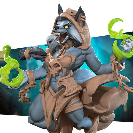 Werewolf Warlock | TABLETOP SCALE | D&D TTRPG Miniature | Bite the Bullet | Unpainted, Unplated Resin 8k