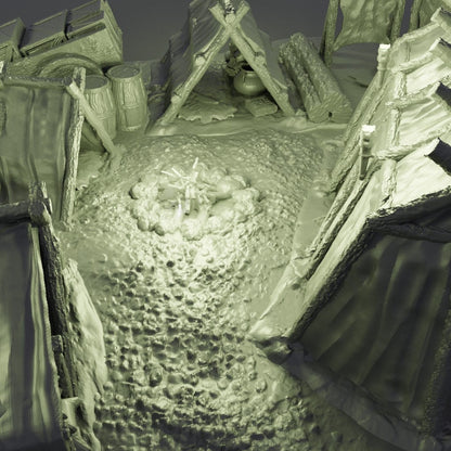 Adventurer's Campsite | D&D TTRPG Wargame Terrain Playable 3D Printed Building | MiniatureLand