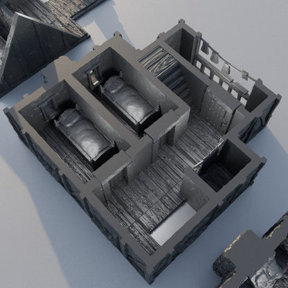 Village Brothel | D&D TTRPG Playable 3D Printed Building Terrain Scenery | MiniatureLand