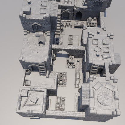Desert Bazaar District | D&D TTRPG Playable 3D Printed Building Terrain Scenery | MiniatureLand