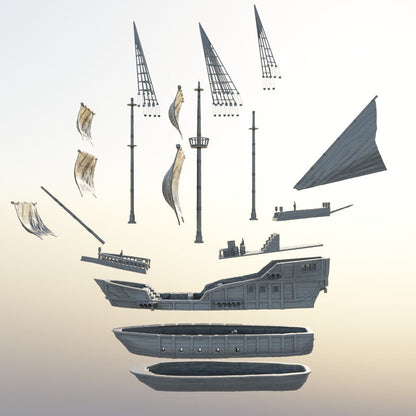 Merchant Ship | D&D TTRPG Playable 3D Printed Building | MiniatureLand