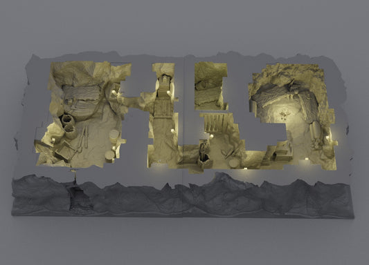 Small Bandit Hideout | D&D TTRPG Playable 3D Printed Building Terrain Scenery | MiniatureLand