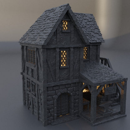 Town Blacksmith | D&D TTRPG Playable 3D Printed Building Terrain Scenery | MiniatureLand