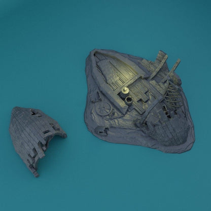 Shipwreck Burrow | D&D TTRPG Playable 3D Printed Building Terrain Scenery | MiniatureLand