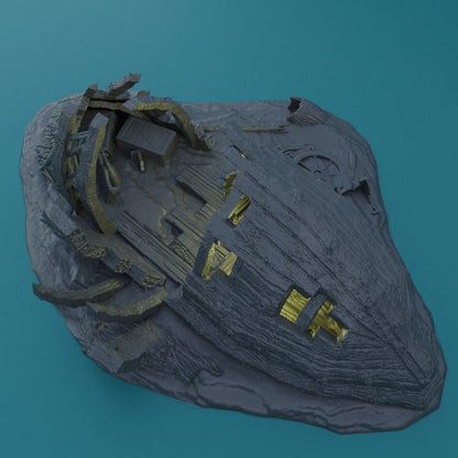 Shipwreck Burrow | D&D TTRPG Playable 3D Printed Building Terrain Scenery | MiniatureLand