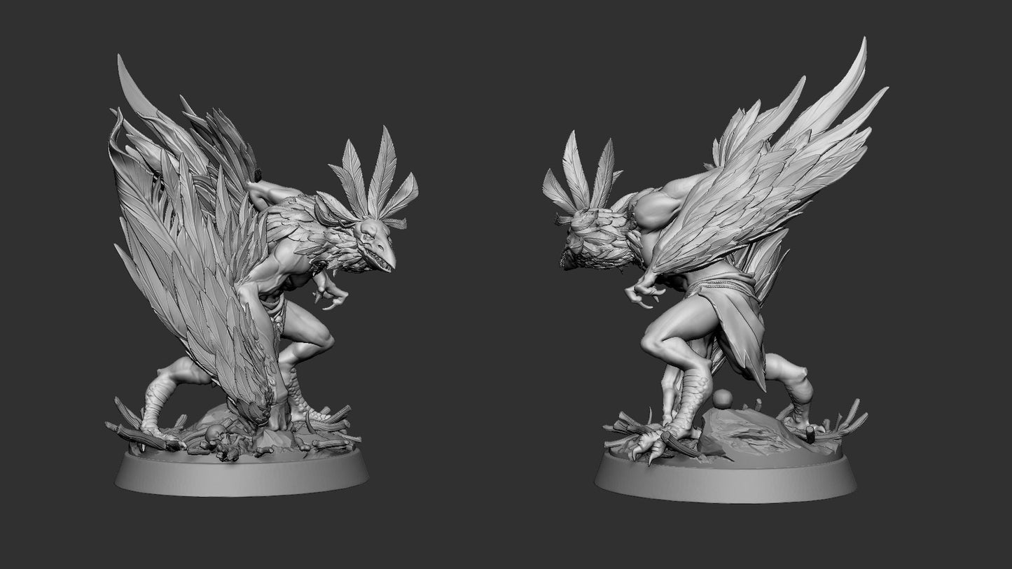 Aarakocra Monster | TABLETOP SCALE | D&D TTRPG Miniature | White Werewolf Tavern