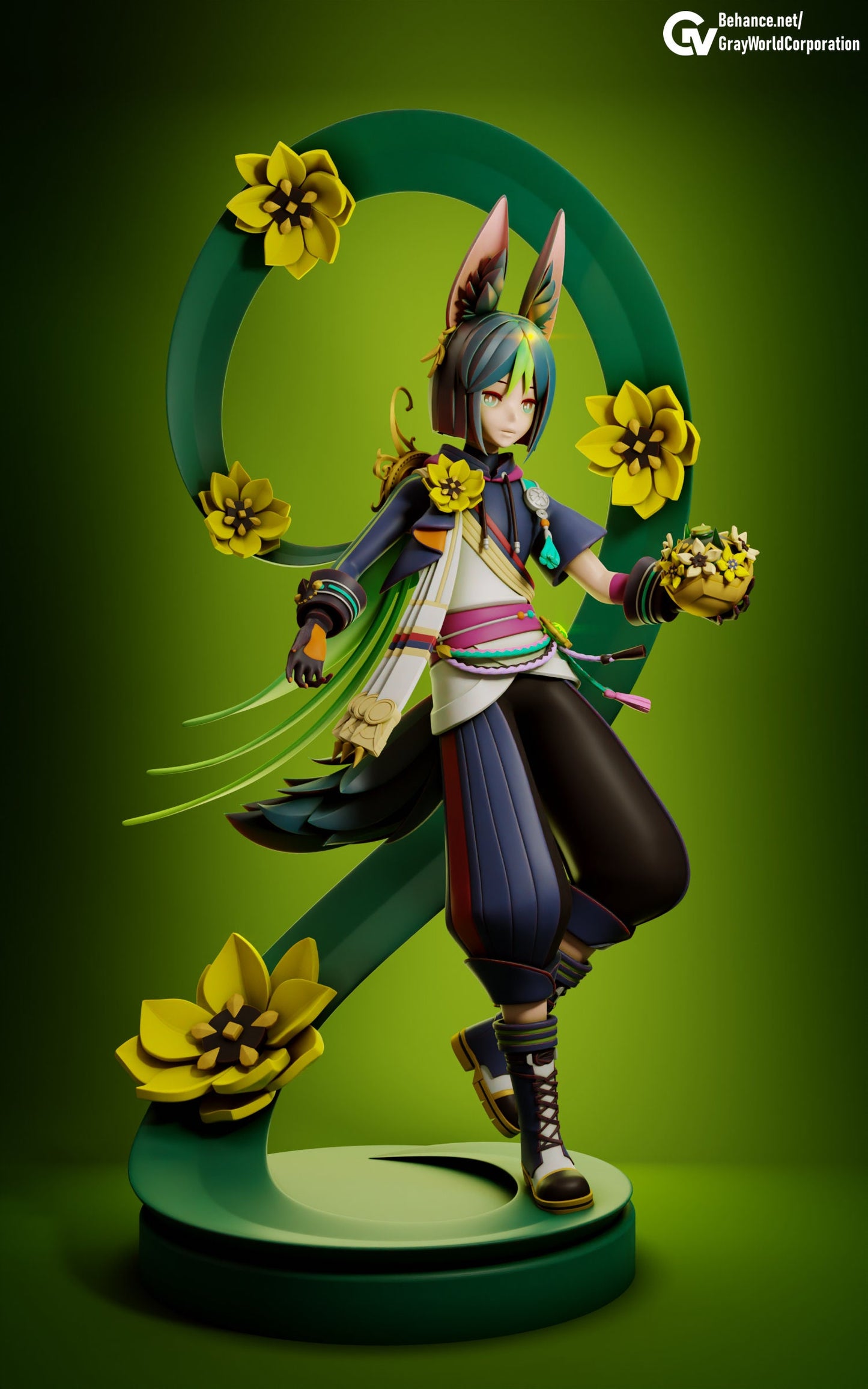 Tignari | Resin Garage Kit Sculpture Anime Video Game Fan Art Statue | Gray World Corporation