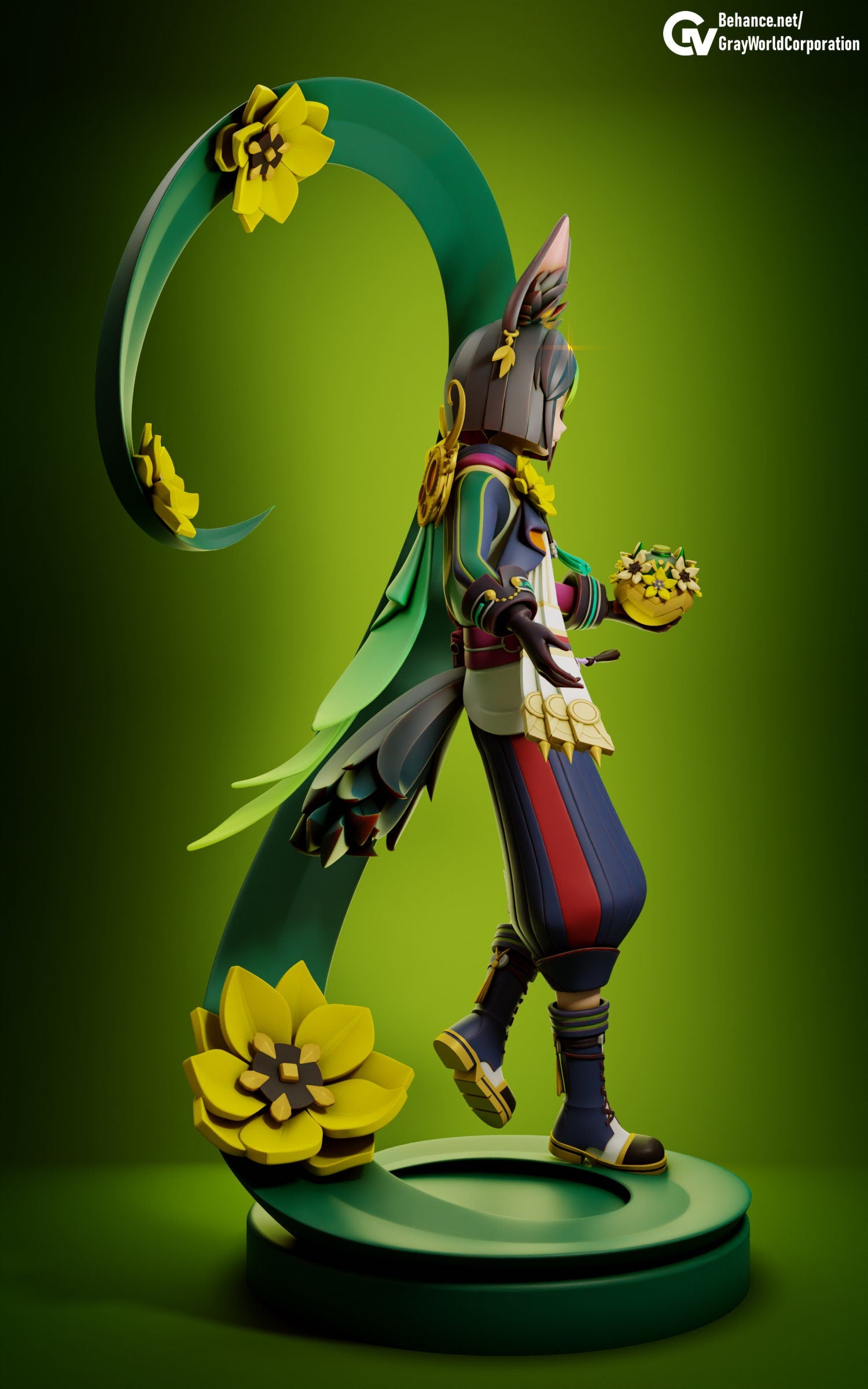 Tignari | Resin Garage Kit Sculpture Anime Video Game Fan Art Statue | Gray World Corporation