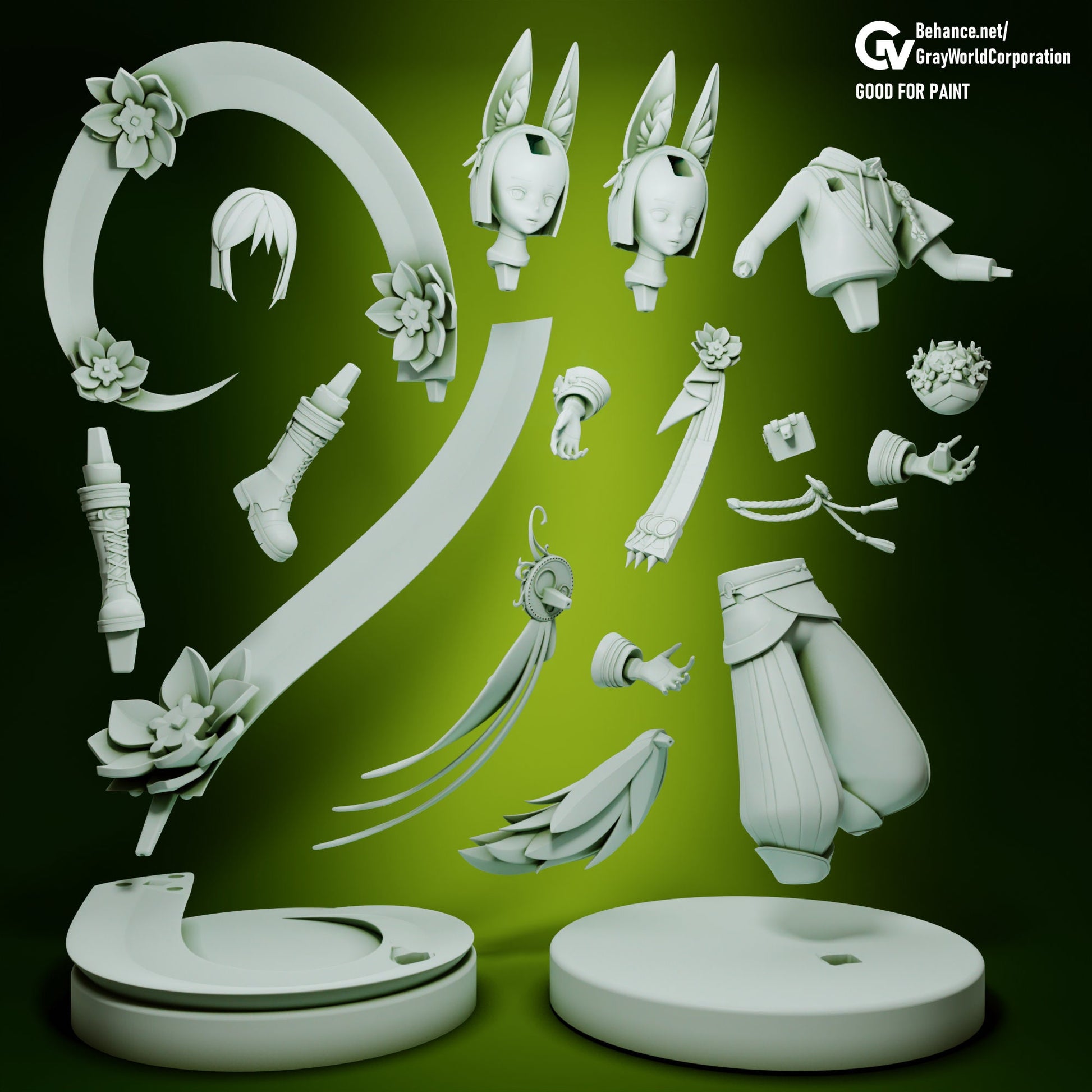 Tignari | Resin Garage Kit Sculpture Anime Video Game Fan Art Statue | Gray World Corporation